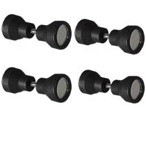 Puxador duplo box preto banheiro acrilic abrigo pia kit 4 pc Puxador duplo box preto banheiro acrilic abrigo pia kit 4 pc