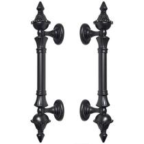 Puxador Duplo Classic 260mm Preto Fosco Porta Colonial