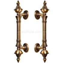 Puxador Duplo Classic 280Mm Ouro Velho Porta Pivotante Puxador Duplo Classic 280Mm Ouro Velho Porta Pivotante