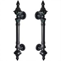 Puxador Duplo Classic 335mm Preto Fosco Porta Pivotante Correr Passagem Madeira Vidro Colonial Clássico Rústico - Máxima Metais Puxador Duplo Classic 335mm Preto Fosco Porta Pivotante Correr Passagem Madeira Vidro Colonial Clássico Rústico - Máxima Metais