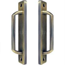 Puxador Duplo Colonial Porta Correr Madeira Rústico 148Mm