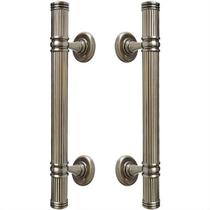 Puxador Duplo Colonial Rústico Porta Pivotante Madeira