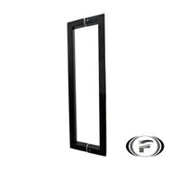 Puxador Duplo De Porta Inox Df 992 300mm Preto Italy Line