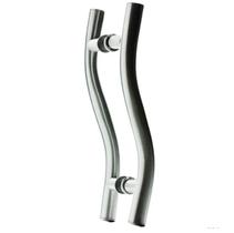 Puxador duplo inox escovado tipo s 30/450mm porta portao Puxador duplo inox escovado tipo s 30/450mm porta portao
