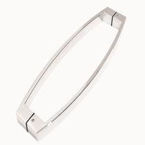 Puxador Duplo Inox Polido Brilhante Arqueado 43 Cm