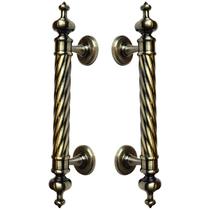 Puxador Duplo Napoli 305mm Bronze Antigo Porta Pivotante Correr Passagem Madeira Vidro Colonial Clássico Rústico Máxima Metais Puxador Duplo Napoli 305mm Bronze Antigo Porta Pivotante Correr Passagem Madeira Vidro Colonial Clássico Rústico Máxima Metais