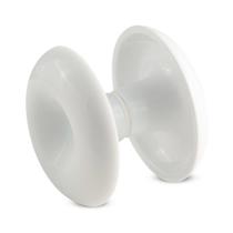 Puxador Duplo P/ Porta De Vidro Concha Grande Resina Branco