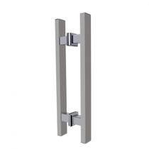 Puxador Duplo para Porta 600mm Inox Acetinado Premium Pr4161 Ducon Metais