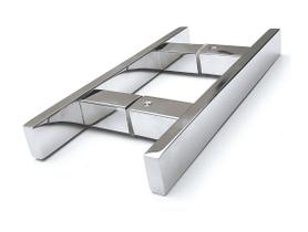 Puxador duplo para porta de correr 20 cm aço inox 304 polido Puxador duplo para porta de correr 20 cm aço inox 304 polido