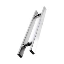 Puxador Duplo Plano Em Aço Inox Polido - União Mundial