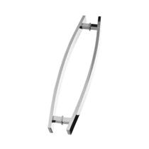 Puxador Duplo Plano Inox Frontal Curvo Polido - União Mundial 600mm Puxador Duplo Plano Inox Frontal Curvo Polido - União Mundial 600mm