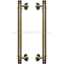 Puxador Duplo Porta Pivotante Correr Rústico Davinci 450mm Bronze Antigo Puxador Duplo Porta Pivotante Correr Rústico Davinci 450mm Bronze Antigo