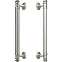 Puxador Duplo Porta Pivotante Correr Rústico Davinci 450mm Níquel Escovado Puxador Duplo Porta Pivotante Correr Rústico Davinci 450mm Níquel Escovado