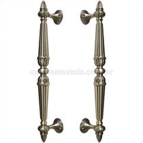 Puxador Duplo Porta Pivotante Correr Rústico Linea Bronze Antigo 450mm