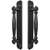 Puxador Duplo Strauss 250mm Preto Fosco Porta Pivotante