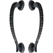 Puxador Duplo Stylus Preto Fosco 300mm Porta Pivotante Correr Madeira Vidro Colonial Clássico Rústico Puxador Duplo Stylus Preto Fosco 300mm Porta Pivotante Correr Madeira Vidro Colonial Clássico Rústico