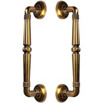 Puxador Duplo Victoria 305mm Café Antigo Porta Pivotante