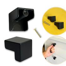 Puxador Elegante Premium, Quadrado Preto Fosco em Metal 2 unidades, Delicadeza e Charme no Móvel Puxador Elegante Premium, Quadrado Preto Fosco em Metal 2 unidades, Delicadeza e Charme no Móvel
