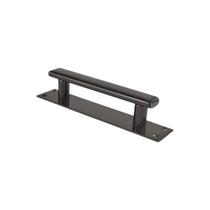 Puxador em aço 150mm preto porta portão ferro jocec