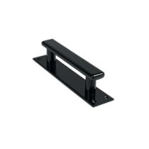 Puxador em aço 180mm preto porta portão ferro jocec 120106p