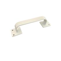 Puxador em aço alça branco 140mm porta portão ferro jocec Puxador em aço alça branco 140mm porta portão ferro jocec