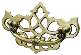 Puxador Em Bronze Coroa Artesanal Maravilhoso Móveis Par - Wilmil
