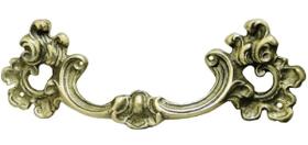 Puxador Em Bronze Trabalhado Magnífico Artesanal Móvel Par Puxador Em Bronze Trabalhado Magnífico Artesanal Móvel Par