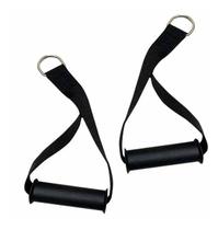 Puxador Estribo Manopla Pegada Emborrachada Crossover Nylon Corda Academia Máquina Força Resistência PAR Biceps Halter Triceps