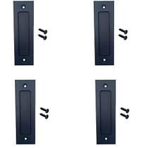 Puxador Flush Pull Set FPz-bd - Preto - Para Porta de Celeiro Deslizante de 18cm