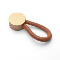 Puxador Fune Couro Marrom/Dourado Matte ZP1795.955 - Zen