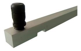 Puxador Haste Janela Maxim Ar Vidro Temperado 40cm Cinza