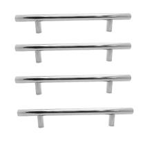 Puxador Haste Redondo Aço Inox Polido 128mm Gavetas 08 Pçs