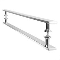 Puxador Inox Barra Chata 120x100cm Para Portas Polido Puxador Inox Barra Chata 120x100cm Para Portas Polido
