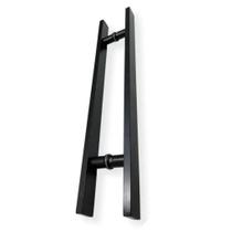 Puxador Inox Barra Duplo Reto Preto - União Mundial