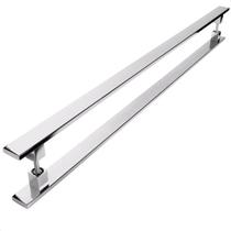 Puxador Inox Cromado Para Porta Pivotante Ferro Alumínio Madeira Vidro 30Cm Puxador Inox Cromado Para Porta Pivotante Ferro Alumínio Madeira Vidro 30Cm