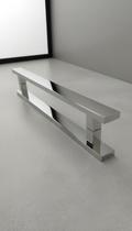 Puxador Inox Duplo Retangular 1 Metro