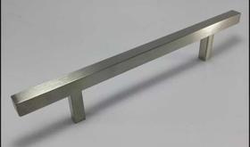 Puxador Inox Haste Quadrado Escovado FuraÃÃo 16 Cm 4 PeÃas