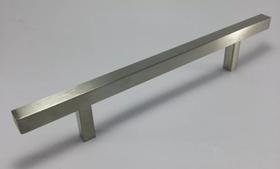 Puxador Inox Haste Quadrado Escovado Furação 16 Cm 10 Peça Puxador Inox Haste Quadrado Escovado Furação 16 Cm 10 Peça