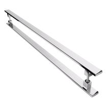 Puxador Inox Para Porta Pivotante Madeira Vidro 80 Cm