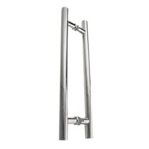 Puxador Inox Polido Diâmetro 32mm H redondo 80x60cm Duplo