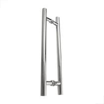 Puxador Inox Porta de Vidro Madeira 45cm Redondo - Polido