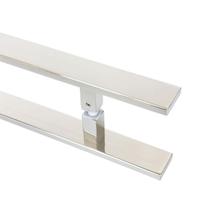 Puxador Inox Porta Pivotante Madeira Vidro 80cm