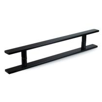 Puxador Inox Retangular Para Portas Slim 60cm por 40cm entre furos preto