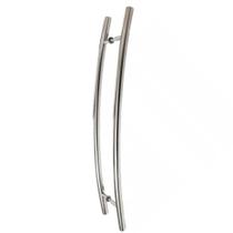 Puxador Inox Tubular Duplo Curvo Lateral Polido - União Mundial 1000mm Puxador Inox Tubular Duplo Curvo Lateral Polido - União Mundial 1000mm