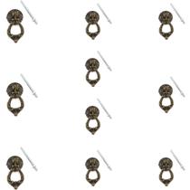 Puxador Luiz XV Com Haste e Porca 5/32 Com 10 Pçs