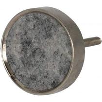 Puxador Mármore Circular com Metal Cromado - Monalisa