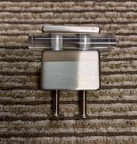 Puxador mini cristal níquel escovado