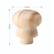 Puxador Moscão Com Espiga Redondo Pinus 12 Peças Puxador Moscão Com Espiga Redondo Pinus 12 Peças