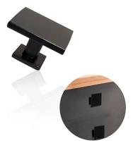 Puxador Móveis Ponto Quadrado 35 X 35 Mm Preto Acetinado Puxador Móveis Ponto Quadrado 35 X 35 Mm Preto Acetinado