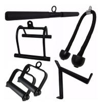 Puxador Musculação Kit Crossover Academia Reto Pulley